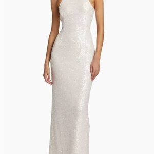 Elegant White Sequin Dress